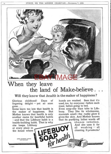 1928 Advert for LIFEBUOY Soap Vintage Original Art Deco Print Ad 728Dxxx