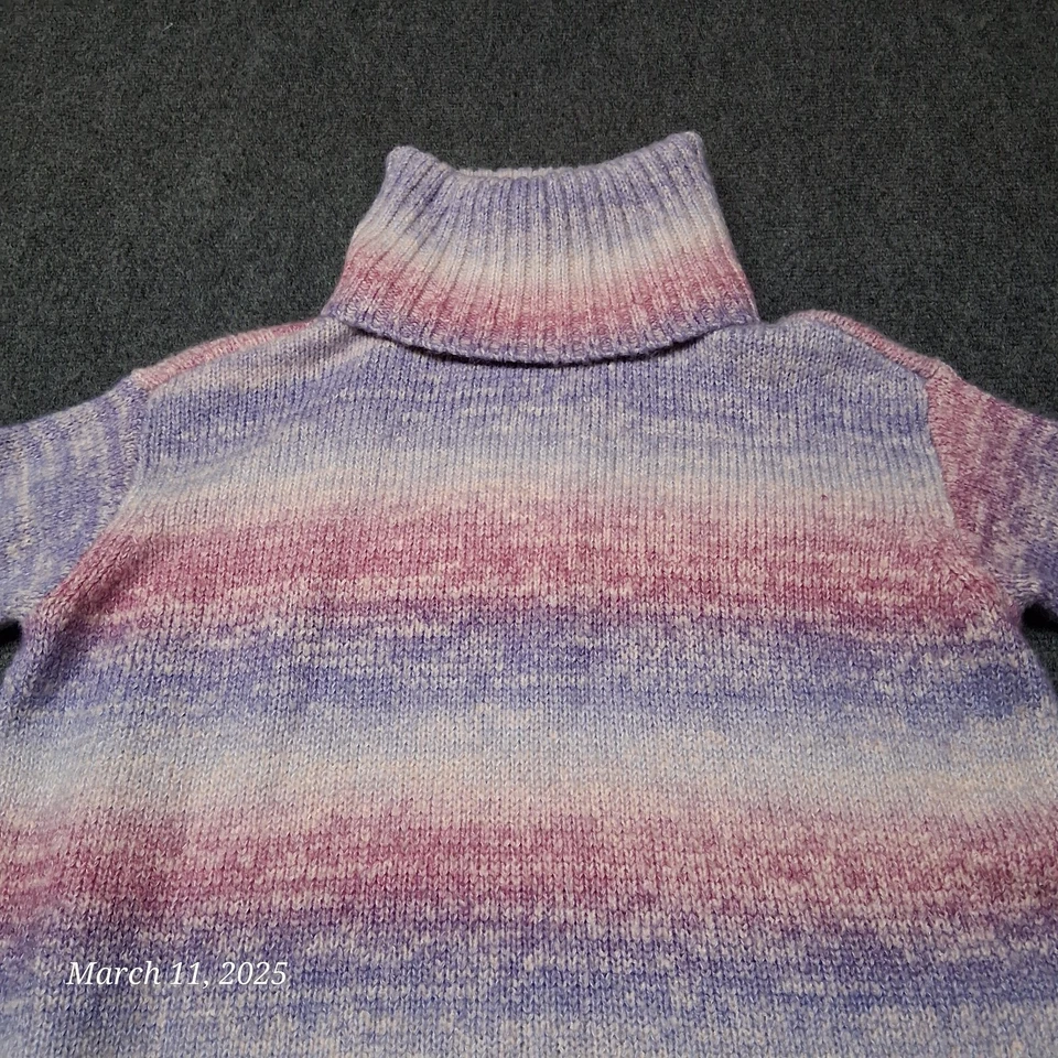 Nuevo con etiquetas Suéter Style & Co Mujer XS Púrpura Rayas Legging Cuello Alto Cuadrado De Gran Tamaño Foto 2 de 4