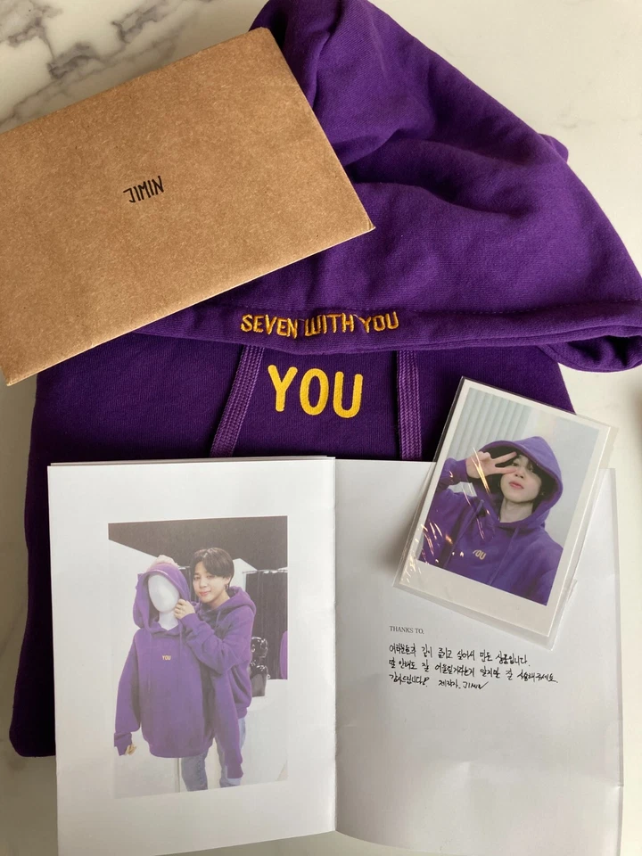 BTS Jimin Designed "Seven With You" Purple Hoodie, Unisex, Brand New/Kpop Gift - Image 3 of 4