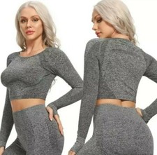 Yoga Set Size small Women high waisted butt lifting leggings crop top