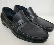 Sandro Mens Diego Leather Closed Toe Slip On Shoes Size 9 D Black