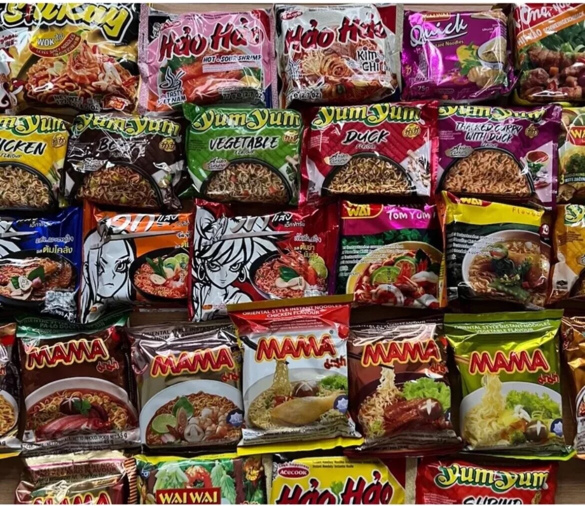 30x Yum Yum INDOMIE MAMA A-ONE Instant Nudelsuppe Mischung Asia Nudeln 30 Sorten