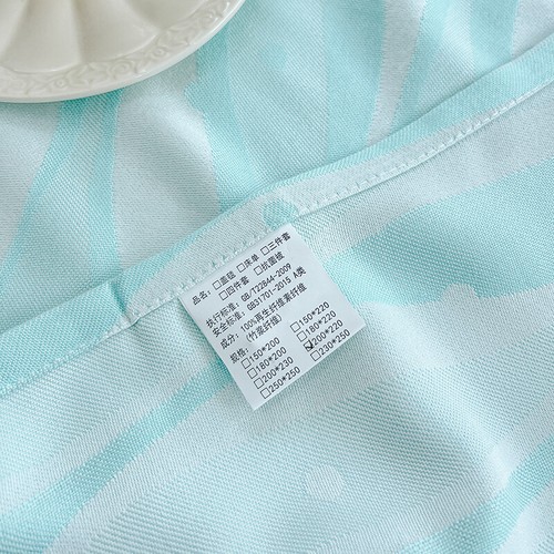 Nature Bamboo Fiber Yarn Dyed Jacquard Towel Quilt Summer Cool Quilt Flat Sheet - Picture 4 of 44