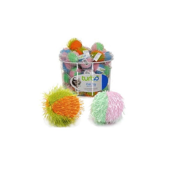 fuzzy ball cat toy