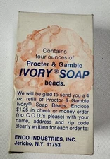 Vintage Ivory Soap Bar Beads 4 Oz Enco Industries Hong Kong Orognal Box (g)
