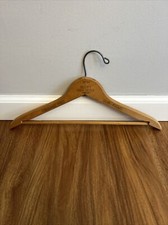 Vintage Wood Advertising Clothes Hanger Toledo Finest Hotels 50s Commodore Party