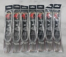 Lot Of 7 Matzuo America Fluke Hook Nickel Beak 3/0 Snelled 42 Hooks Total