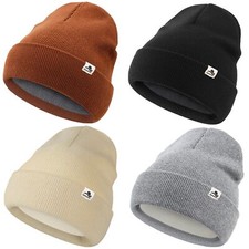 4 Pack Toddler Beanie Baby Beanie Fleece Lined Knitted Winter Hats