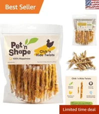 Pet 'N Shape Chik 'n Hide Twists - 100% Natural Chicken, Resealable 16 oz Pack