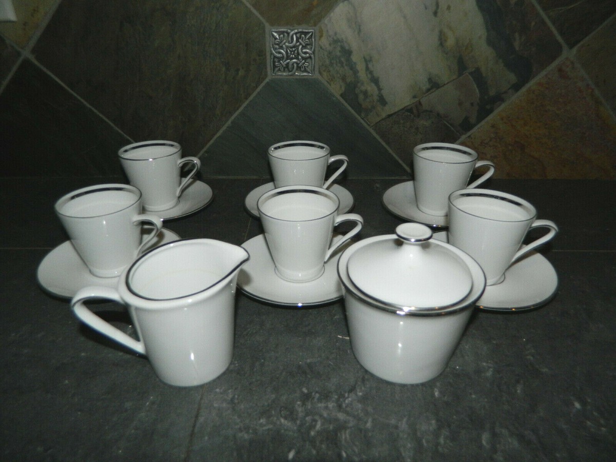 Vintage Bavaria China-Western Germany Silver Pin Striping | eBay