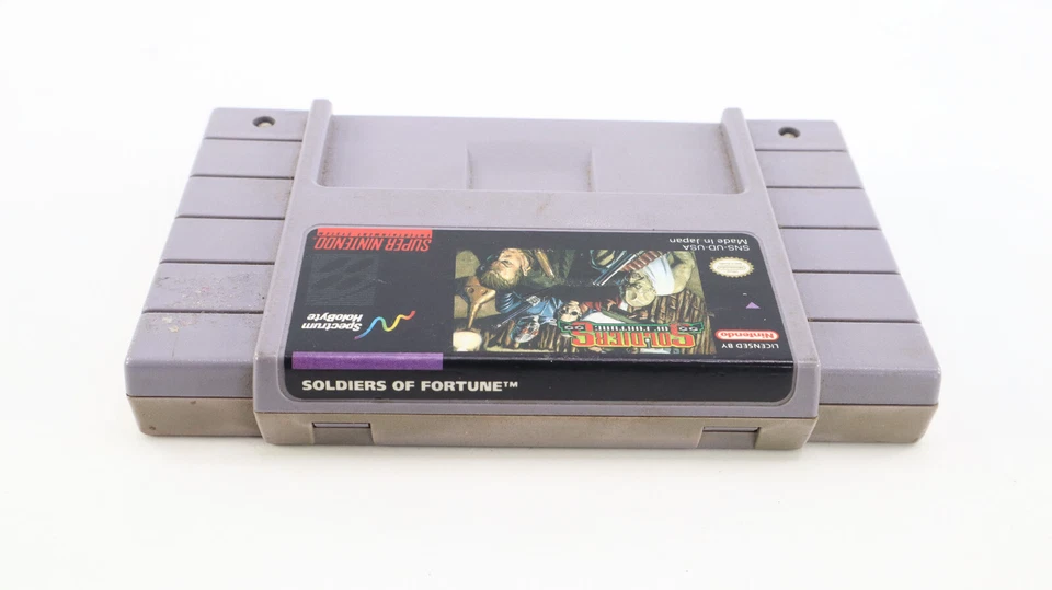 Soldier of Fortune Super Nintendo 1993 SNES probado contactos de trabajo limpios Foto 2 de 3