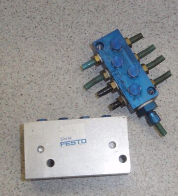 Festo 150968 und FR-12-M5 Anschlüsse M5 und G1/8 Verteiler Verteilerblock 