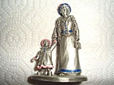 Vintage Figure Hudson Pewter Grandma Todd and Sarah Figurine gift sculpture VTG