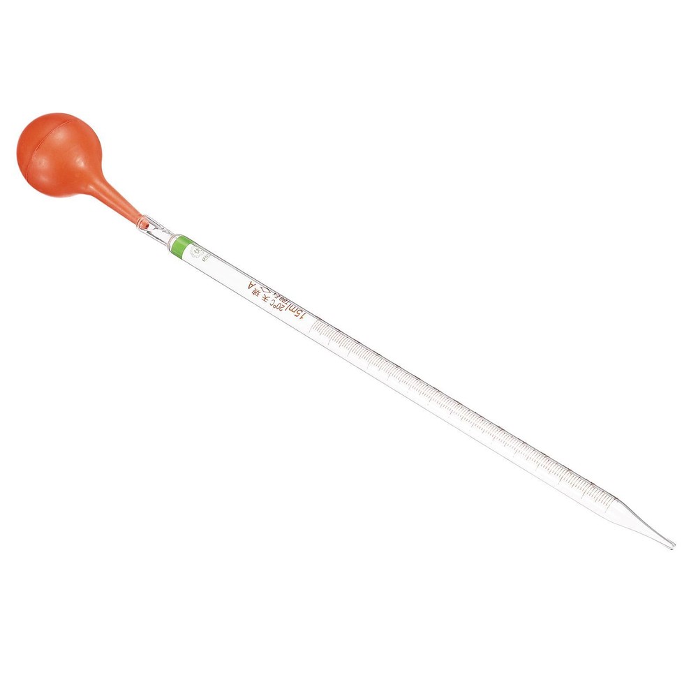 Graduated Dropper Pipettes Kit 15ml Pipette with Rubber Bulb Clear