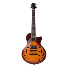 F hole 7-string electric guitar vintage sunburst Humbucker 2