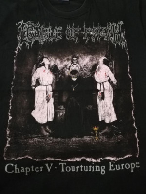Cradle of Filth Chapter V Tourturing Europe Unisex Cotton T-Shirt S-5XL