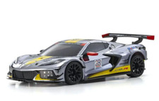 Kyosho RC Mini Z CHEVY CORVETTE C8R RWD 20TH -RTR- Chrome/Yellow  32356CRY