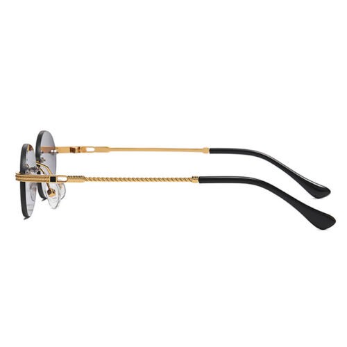 Retro Vintage Stil schmale randlose ovale Brille Designer Luxus getönte Sonnenbrille - Bild 5 von 19