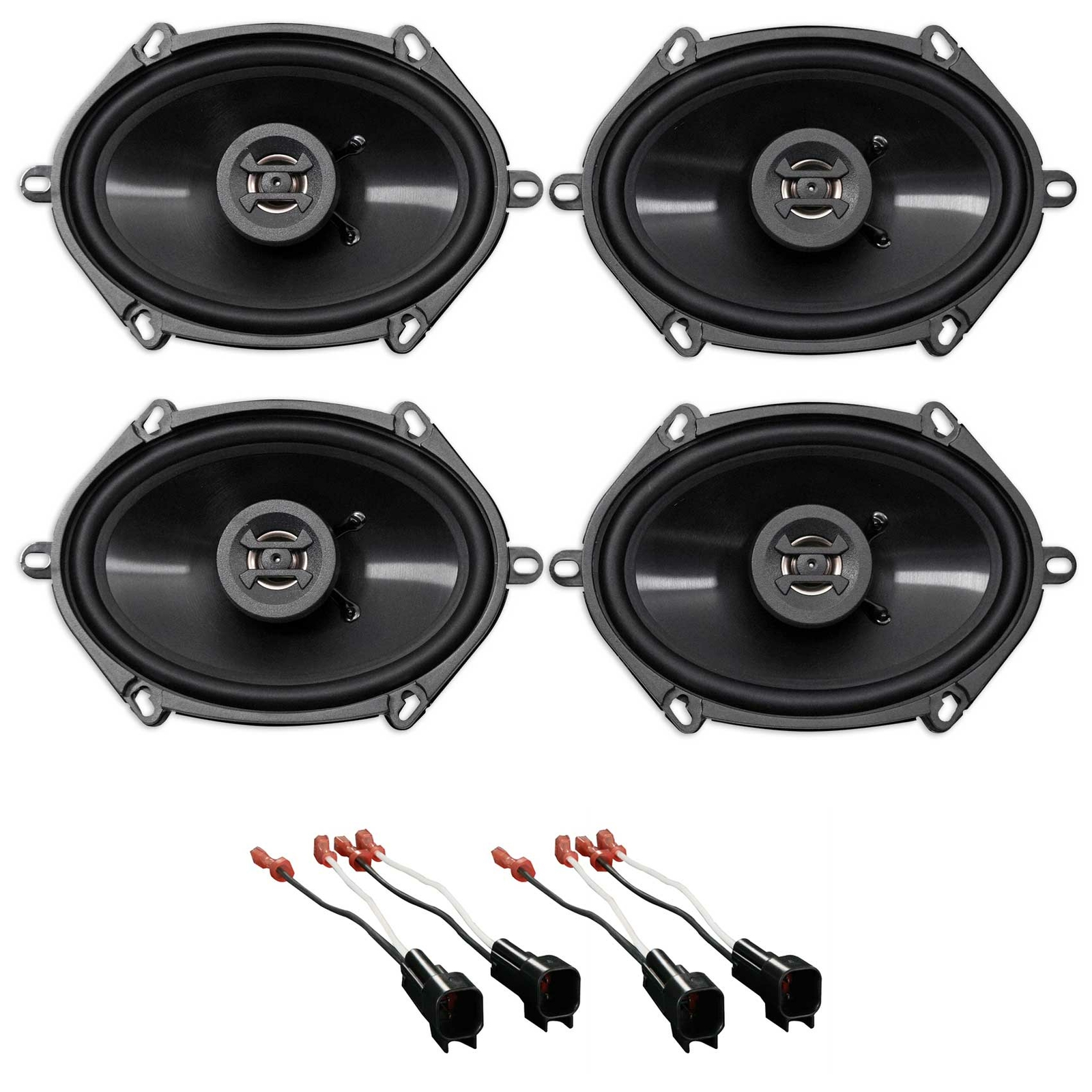 Front+Rear Hifonics Speaker Replacement Kit For 2005-2011 Mercury Mariner
