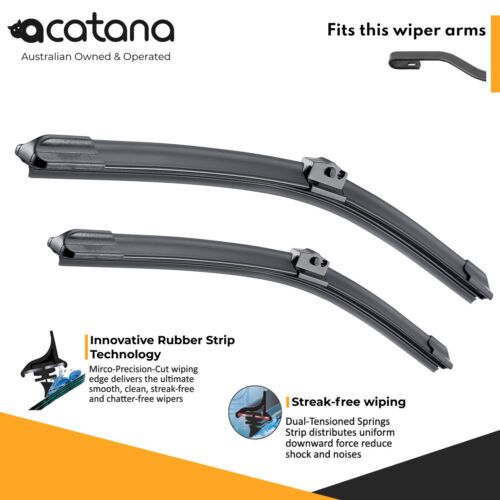 Front Wiper Blades for Toyota Land Cruiser 80 Series 1990 - 1998 Pair 18" + 18" - Picture 1 of 9