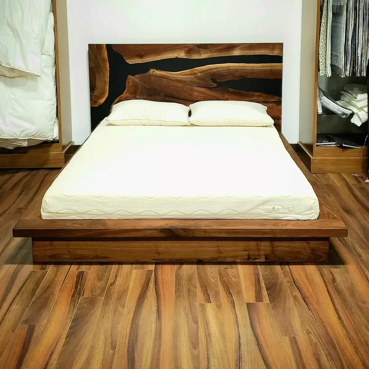 Live edge 2024 epoxy headboard
