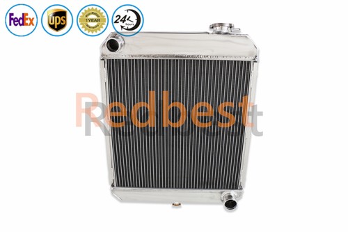 Radiador de 3 filas + funda + ventilador para camioneta Chevy C/K C10 C20 C30 K10 K20 K30 1960-1966 - Imagen 6 de 24