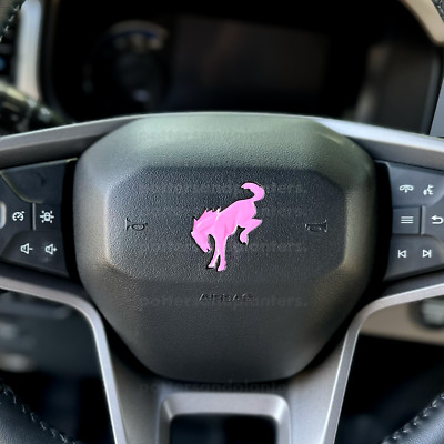 2x Steering Wheel Overlay Accent Decal Stickers For Bronco 21 22 23 2024 2025