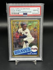 2020 TOPPS 1985 Silver Pack OZZIE ALBIES Gold  Refractor /50 PSA 10 - ATL Braves