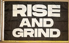 Motivational Flag FREE SHIPPING Rise Grind Work Hard Gym Dorm Beer Sign USA 3x5'