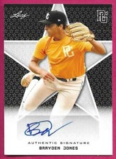 2020 Leaf Perfect Game National Baseball BRAYDEN JONES Black Autograph 27/50