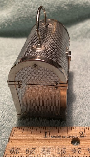 Cartera lonchera American Girl Doll metal plateado - Usada - Imagen 4 de 6