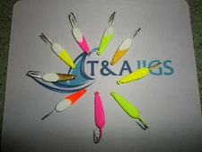 T&A Jigs Crazy Wacky Goofy Pompano Jigs 3/8 oz 15 jigs Mixed Colors lot of 15
