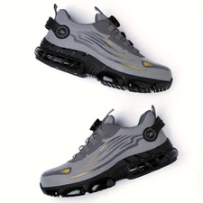 Mens Work Safety Steel Toe Shoes Tennis Lightweight Sneakers Slip Indestructible