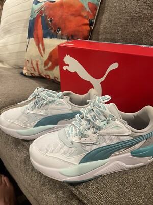 Puma XRay Speed Logomania  Mens White Sneakers Casual Shoes 384847-04 Size 6
