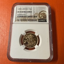 1998 Gold Proof Sovereign, Elizabeth II, NGC PF70 ULTRA CAMEO