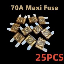 25Pcs Amp 70A MAXI APX Maximum Large Blade Fuse for Auto Boat Truck RV Car Audio