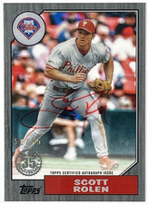 2022 Topps Clearly Authentic Black 1987 Topps Scott Rolen Auto #87TBA-SR /75