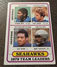 1980 Topps - Team Leaders Steve Largent, Dave Brown, Sherman Smith #57 (RC)