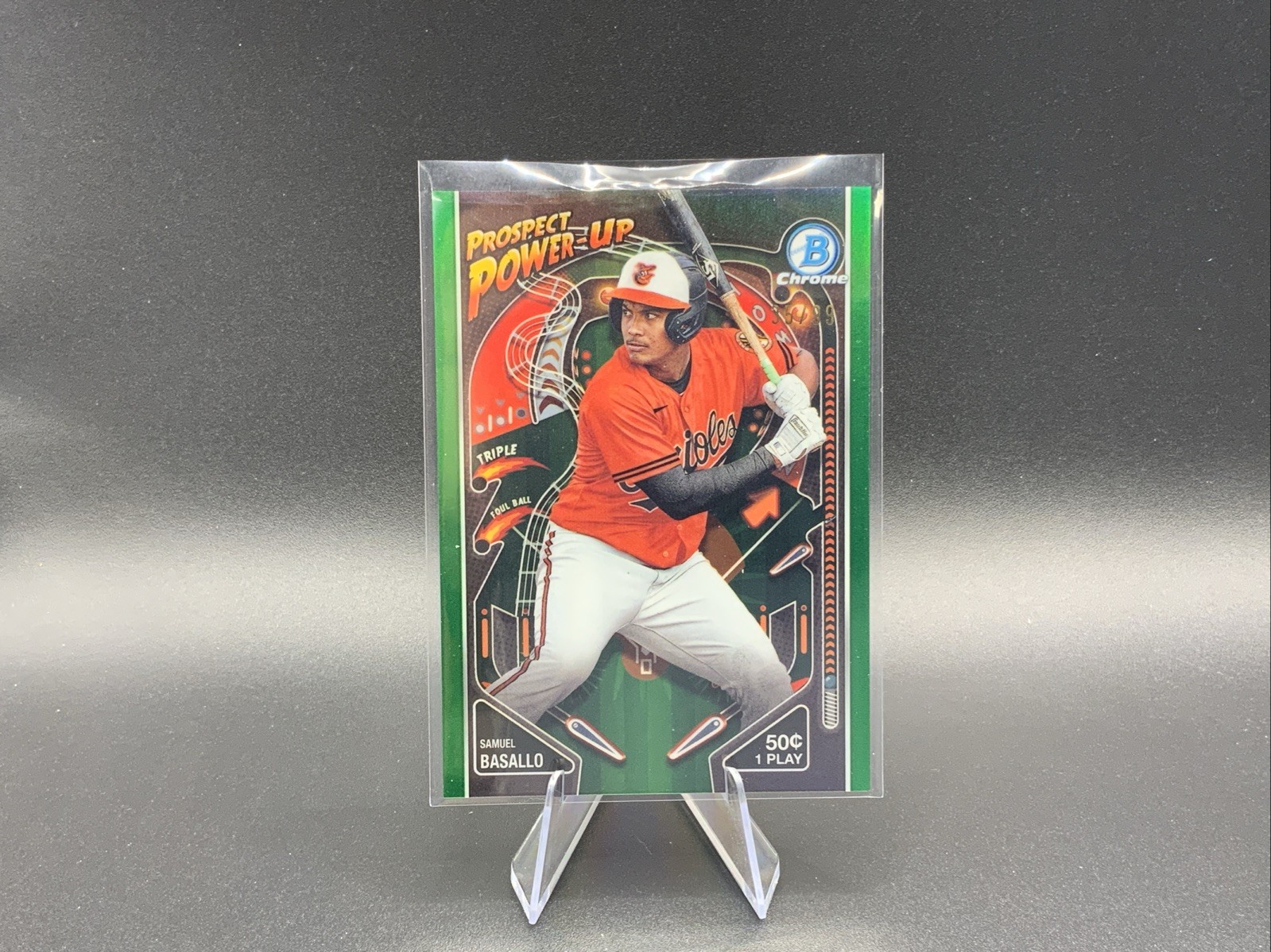 2024 Bowman - Prospect Power-Up Samuel Basallo #PP-8 Green Refractor /99 (RC)