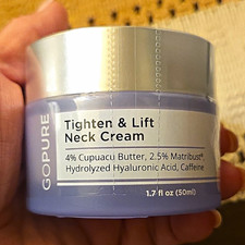 GO PURE Tighten Lift Neck Cream w/ Hyaluronic Acid Firming 1.7 fl oz