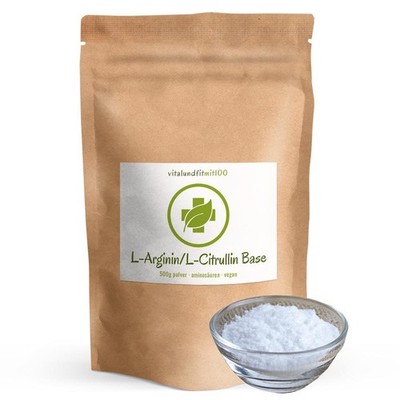 Set-Angebot | L-Arginin Base Pulver 300g + L-Citrullin Base Pulver 200g | vegan