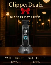 StyleCraft Saber Cordless Digital Brushless Motor Metal Trimmer - Black (SC403B)