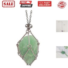 Handmade Crystal Holder Necklace - Stainless Steel Cage for Stone, Crystal Pe...