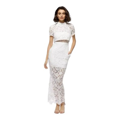 chinese dress ladies Self-Portrait - Blue Guipure Lace Midi Dress