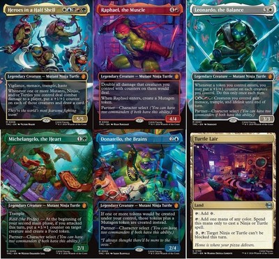 MTG Commander Heroes in a Half Shells Deck -  Raph Mikey TMNT  - NM  - 100 Cards