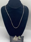 Sterling Silver Pendant & Chain Bundle 3 pcs 18.47g — photo 2