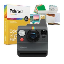 Polaroid Now Gen 3 Black Instant Camera Two Lens AF System Bundle