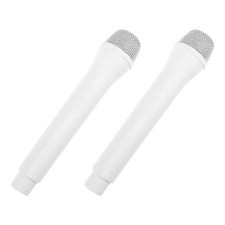 2 Pcs Kids Pretend Microphone Handheld Interview Prop Play Plastic Toy