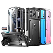 For iPhone 17 Pro Max Case Poetic Built-in-Screen Kickstand Rugged Cover