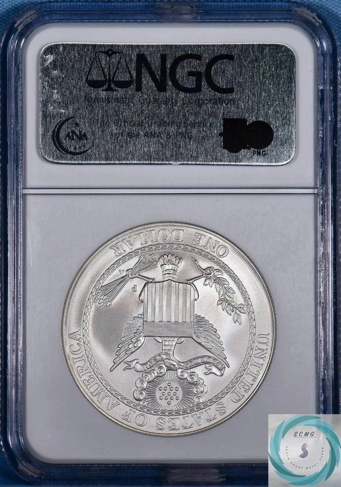 2008-P Bald Eagle Silver Dollar NGC MS 69 - Near Perfect & Cert Varies - Image 3 of 4